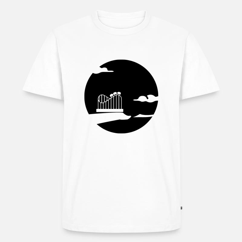Rollercoaster Achterbahn - Männer Premium Bio T-Shirt - Weiß