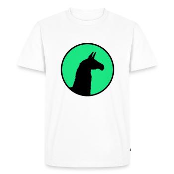 Lama Alpaka Amérique du Sud Amérique latine Faune Inca - T-shirt Premium bio Homme - blanc - Devant - Nico (187cm)
