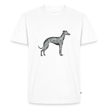 Black White Greyhound - Men's Premium Organic T-Shirt - white - Front - Nico (187cm)