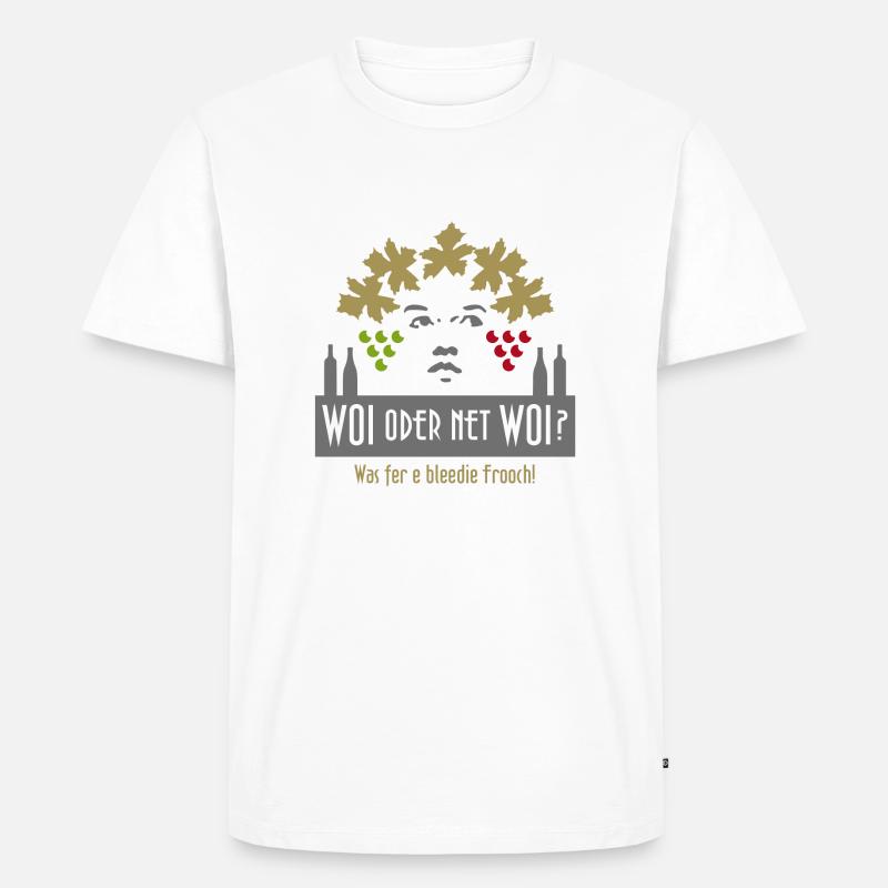 Woi oder net woi - Männer Premium Bio T-Shirt - Weiß