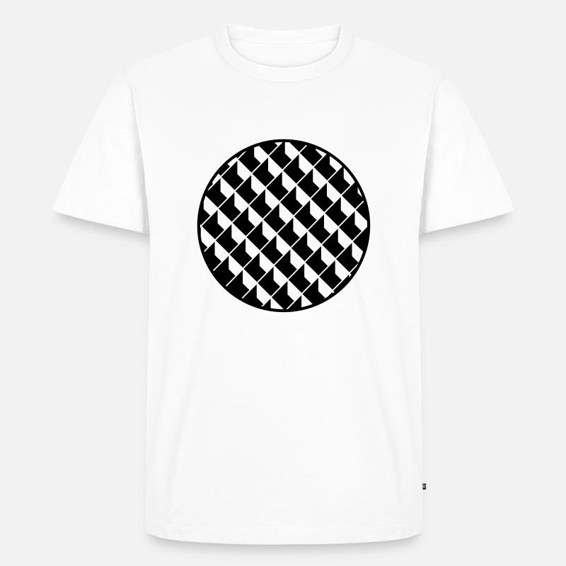 Waffel Gittermuster (1c) - Männer Premium Bio T-Shirt - Weiß