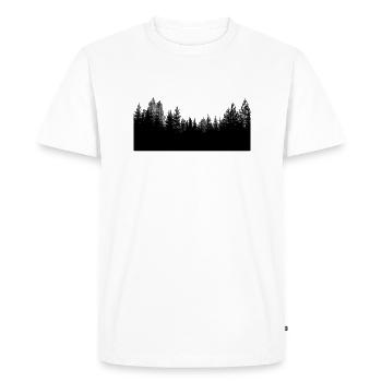 Forest Silhouette - Men's Premium Organic T-Shirt - white - Front - Nico (187cm)