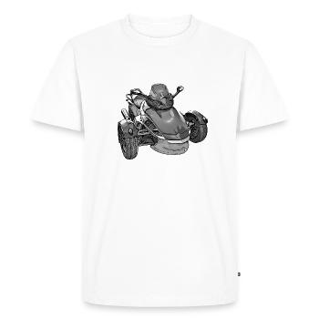 Spyder noir - T-shirt Premium bio Homme - blanc - Devant - Nico (187cm)