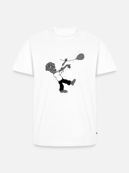 Zombie loses balloon - Men's Premium Organic T-Shirt - white