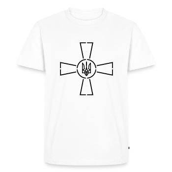 Symbole ukrainien Président Zelenskyi - T-shirt Premium bio Homme - blanc - Devant - Nico (187cm)