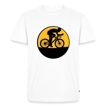 Night Moon Biker - Men's Premium Organic T-Shirt - white - Front - Nico (187cm)