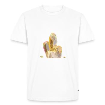 Crystal - Men's Premium Organic T-Shirt - white - Front - Nico (187cm)