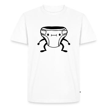 Visage de couche vivante - T-shirt Premium bio Homme - blanc - Devant - Nico (187cm)