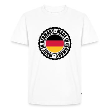 Fabriqué en Allemagne - T-shirt Premium bio Homme - blanc - Devant - Nico (187cm)