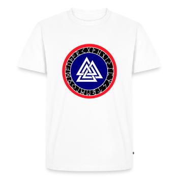 Viking Compass Wotan - Men's Premium Organic T-Shirt - white - Front - Nico (187cm)
