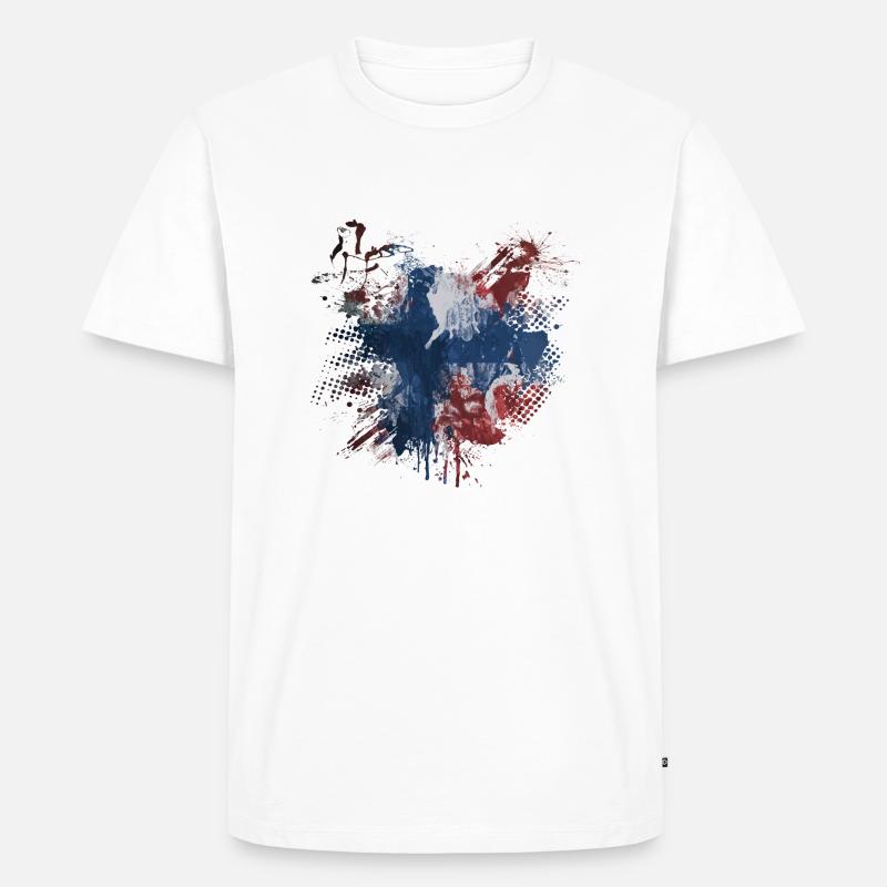 Graffitti Norwegen - Männer Premium Bio T-Shirt - Weiß