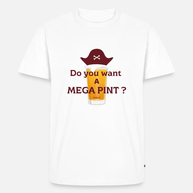 Möchten Sie ein Mega-Pint? - Männer Premium Bio T-Shirt - Weiß