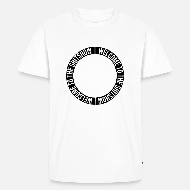 Ring Kreis Shitshow - Männer Premium Bio T-Shirt - Weiß