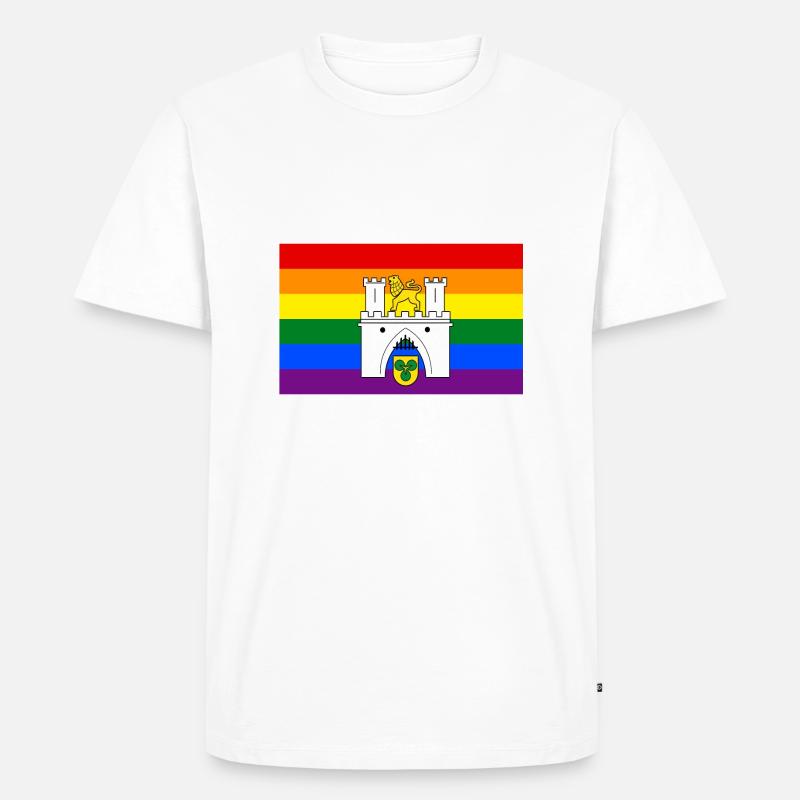 Rainbow Hannover - Männer Premium Bio T-Shirt - Weiß