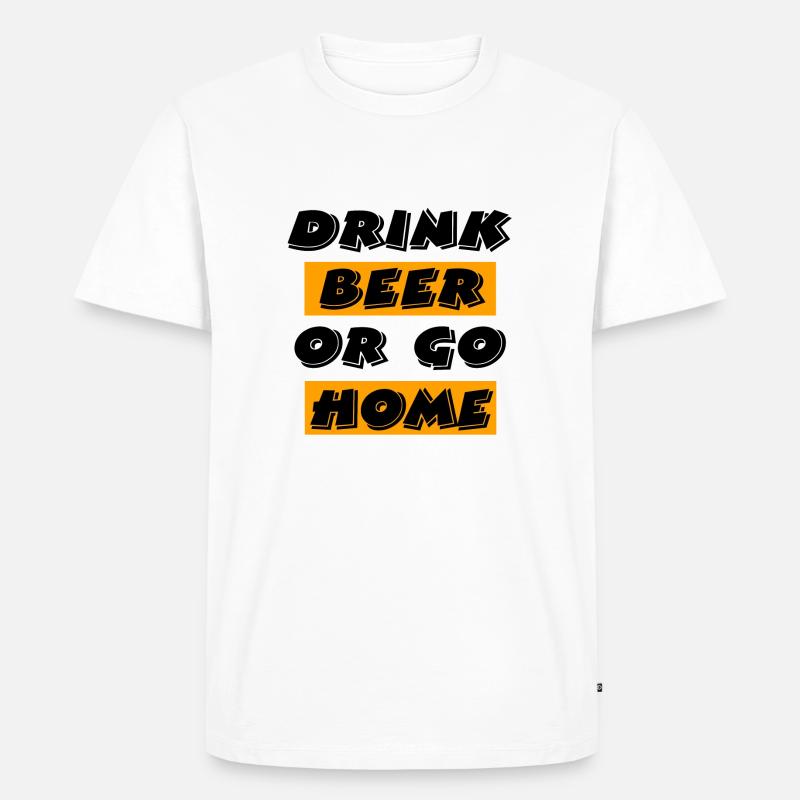 Bier - Männer Premium Bio T-Shirt - Weiß