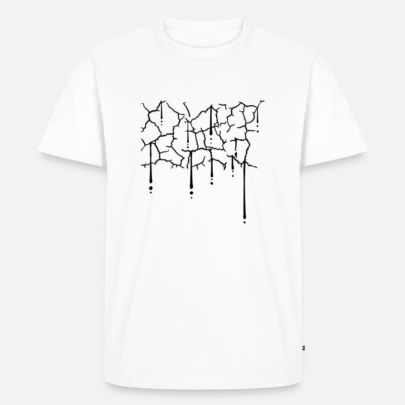 Tropfen Risse Muster Textur - Männer Premium Bio T-Shirt - Weiß