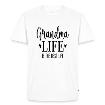 La vie de grand-mère est la meilleure vie - T-shirt Premium bio Homme - blanc - Devant - Nico (187cm)