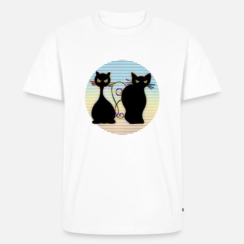Katzen - Männer Premium Bio T-Shirt - Weiß