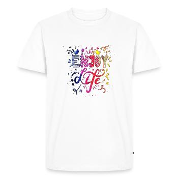 Think outside the box positive thoughts happy - Men's Premium Organic T-Shirt - white - Front - Nico (187cm)