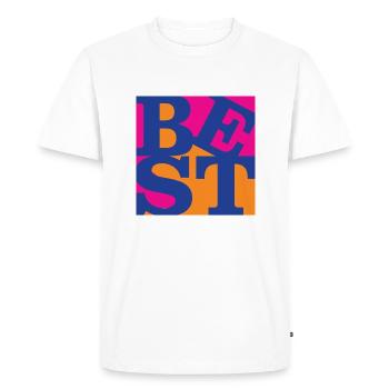 Meilleur jeu de mots art original 6 - T-shirt Premium bio Homme - blanc - Devant - Nico (187cm)