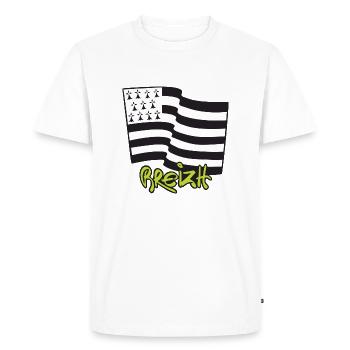 logo Vert - T-shirt Premium bio Homme - blanc - Devant - Nico (187cm)