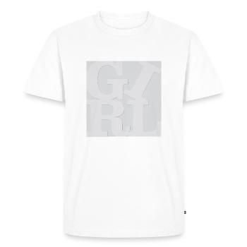 Girl WordPlay original art 2 - Men's Premium Organic T-Shirt - white - Front - Nico (187cm)