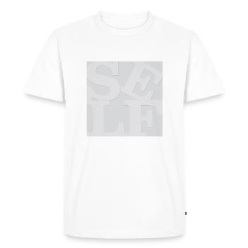 Self WordPlay art original 2 - T-shirt Premium bio Homme - blanc - Devant - Nico (187cm)