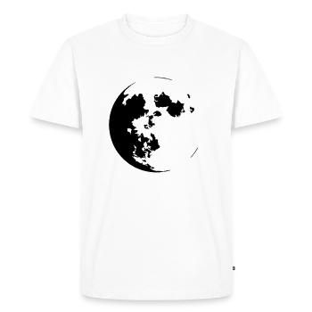 Lune (couleur personnalisable) - T-shirt Premium bio Homme - blanc - Devant - Nico (187cm)