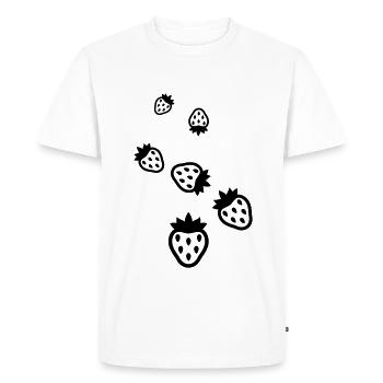 Icône de l’icône de la fraise - T-shirt Premium bio Homme - blanc - Devant - Nico (187cm)