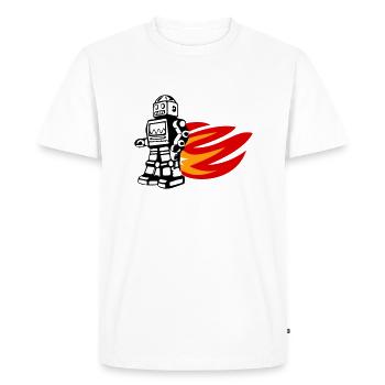 Bot d’épuisement professionnel - T-shirt Premium bio Homme - blanc - Devant - Nico (187cm)