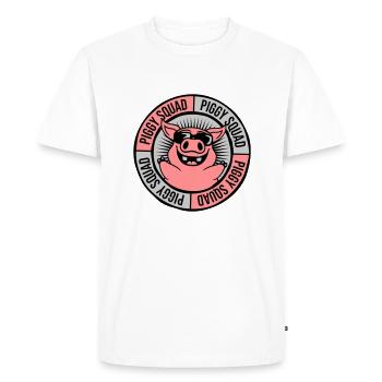 Équipe Ring Piggy Squad - T-shirt Premium bio Homme - blanc - Devant - Nico (187cm)