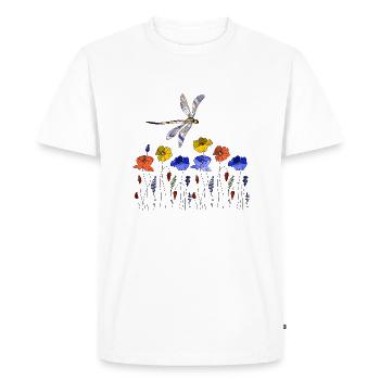 Libellule - T-shirt Premium bio Homme - blanc - Devant - Nico (187cm)