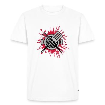 Splashes of Color Charcoal Grill Grill Master Barbecue - Men's Premium Organic T-Shirt - white - Front - Nico (187cm)