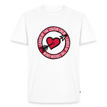 Leader Cousin Crew Team - T-shirt Premium bio Homme - blanc - Devant - Nico (187cm)