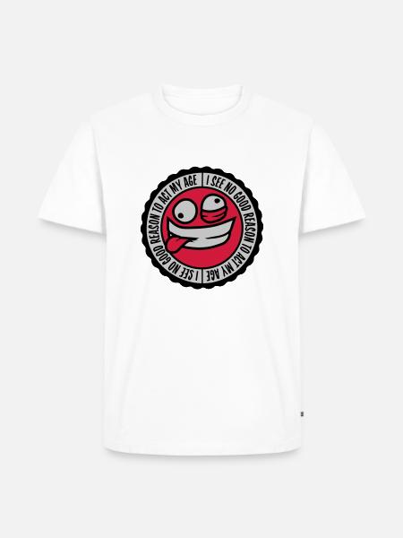to act my age - Men's Premium Organic T-Shirt - white