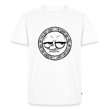 Roll My Eyes Out - Men's Premium Organic T-Shirt - white - Front - Nico (187cm)