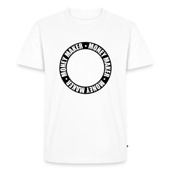 Ring Money Maker Dollar - T-shirt Premium bio Homme - blanc - Devant - Nico (187cm)