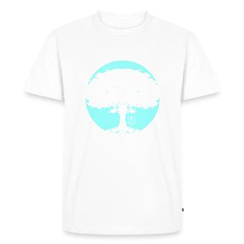 La fille se balance sur l’arbre - T-shirt Premium bio Homme - blanc - Devant - Nico (187cm)