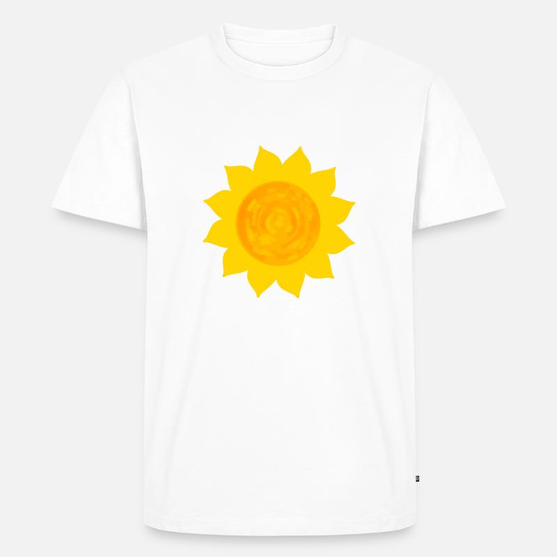 Sun - Männer Premium Bio T-Shirt - Weiß