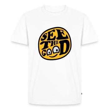 voir la bonne citation - T-shirt Premium bio Homme - blanc - Devant - Nico (187cm)