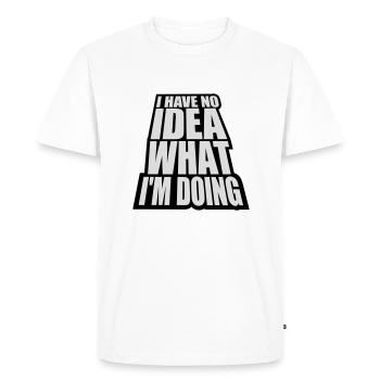 Aucune idée - T-shirt Premium bio Homme - blanc - Devant - Nico (187cm)