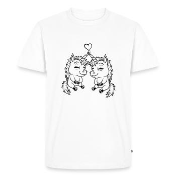 Chers 2 amis licorne - T-shirt Premium bio Homme - blanc - Devant - Nico (187cm)