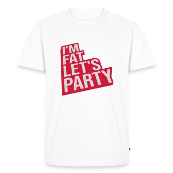 at the fat lets party - Men's Premium Organic T-Shirt - white - Front - Nico (187cm)