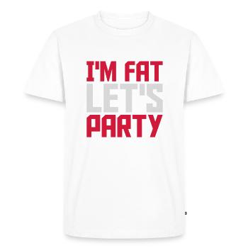 at the fat lets party - Men's Premium Organic T-Shirt - white - Front - Nico (187cm)