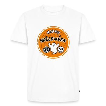 Drôle d’autocollant d’Halloween pour un design festif - T-shirt Premium bio Homme - blanc - Devant - Nico (187cm)