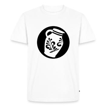 Bembel Design #Bembel #FrankfurtDesign - Men's Premium Organic T-Shirt - white - Front - Nico (187cm)