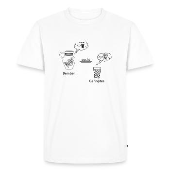Bembel et bulles de pensée nervurées - T-shirt Premium bio Homme - blanc - Devant - Nico (187cm)