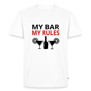 Bar - T-shirt Premium bio Homme - blanc - Devant - Nico (187cm)