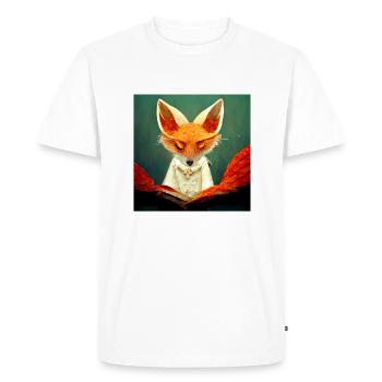 Reineke Fuchs • Reynard le renard - T-shirt Premium bio Homme - blanc - Devant - Nico (187cm)