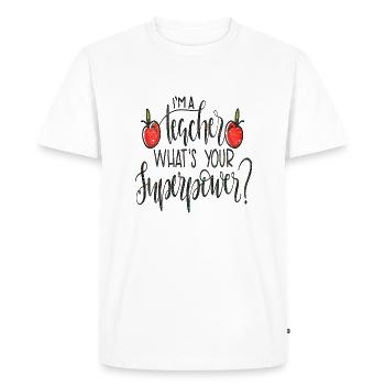 Student 2023 High School Student Teacher School Degree - Men's Premium Organic T-Shirt - white - Front - Nico (187cm)